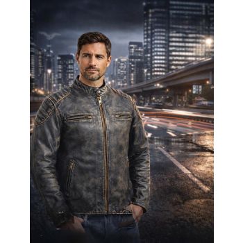 BIKER STYLE TOURING LEATHER JACKET (Promotional Price)