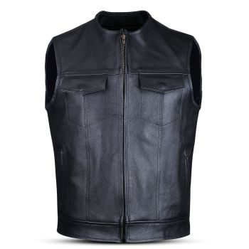 City biker style  leather vest biker leather vest 